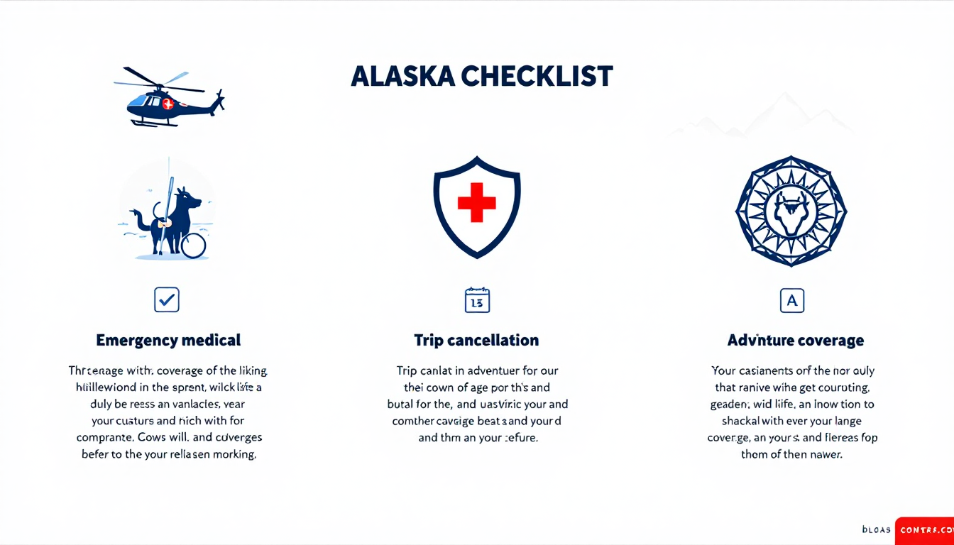 Family travel insurance checklist for Alaska highlighting medical evacuation and adventure coverage