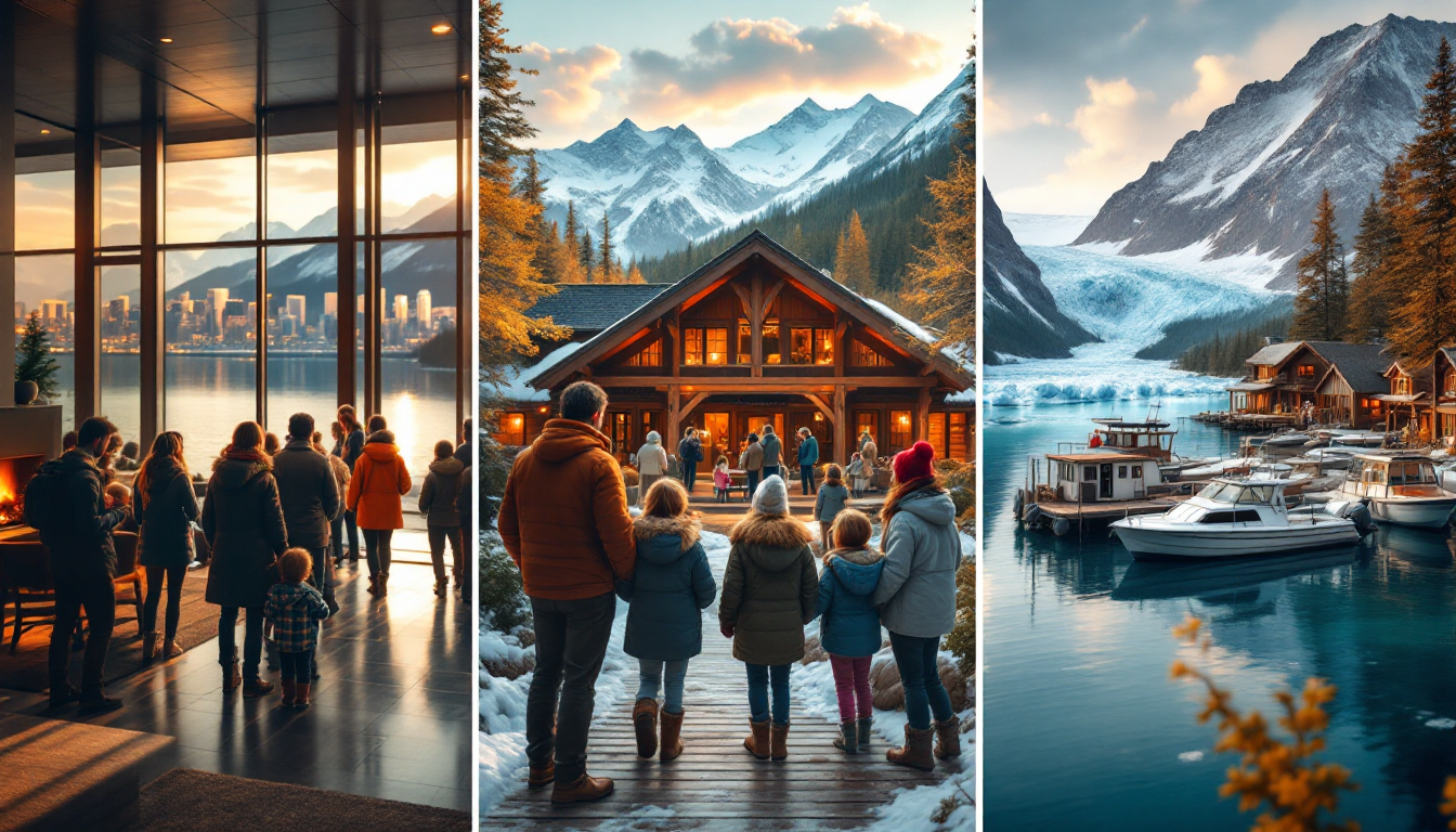 Family lodging options in Anchorage, Denali, and Kenai Peninsula Alaska combined