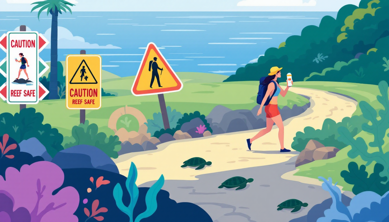 Visual safety and health tips for Hawaii's environment and ocean safety