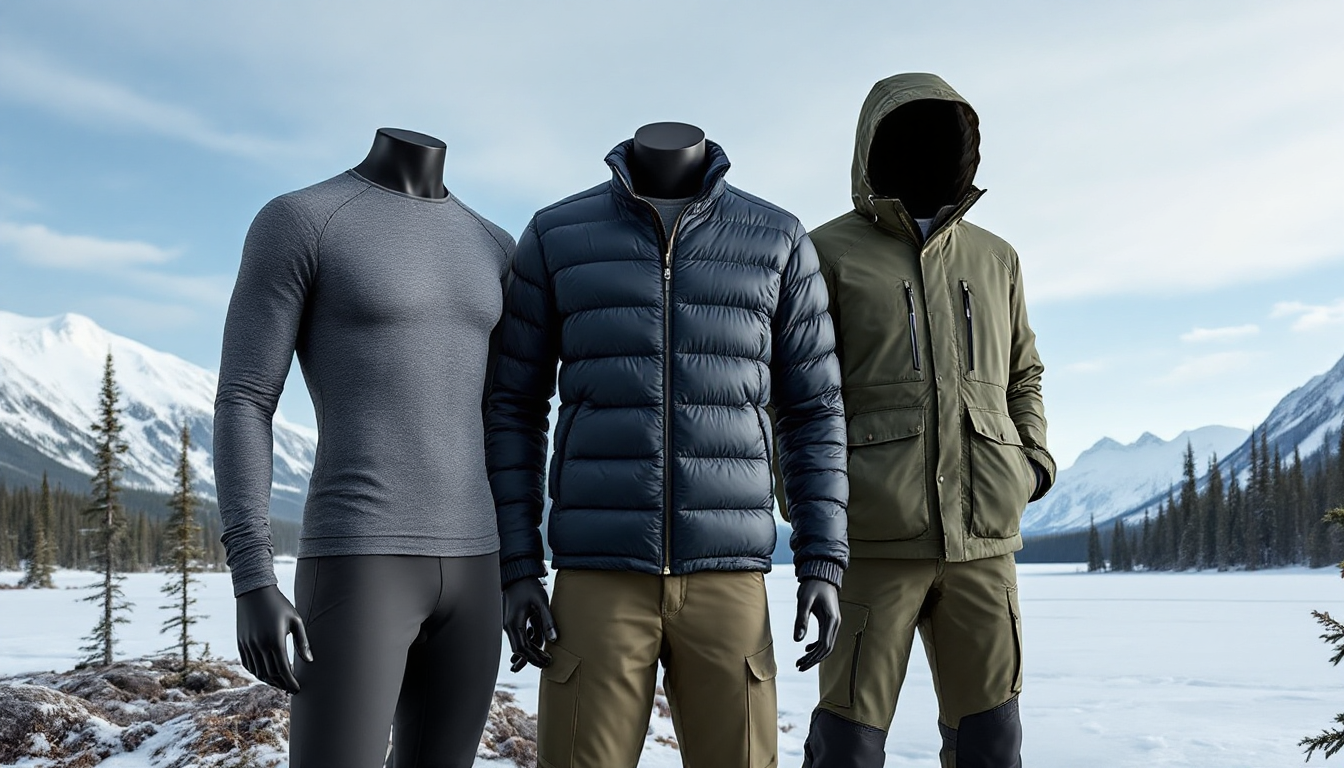 Alaska weather layering system for family outdoor clothing