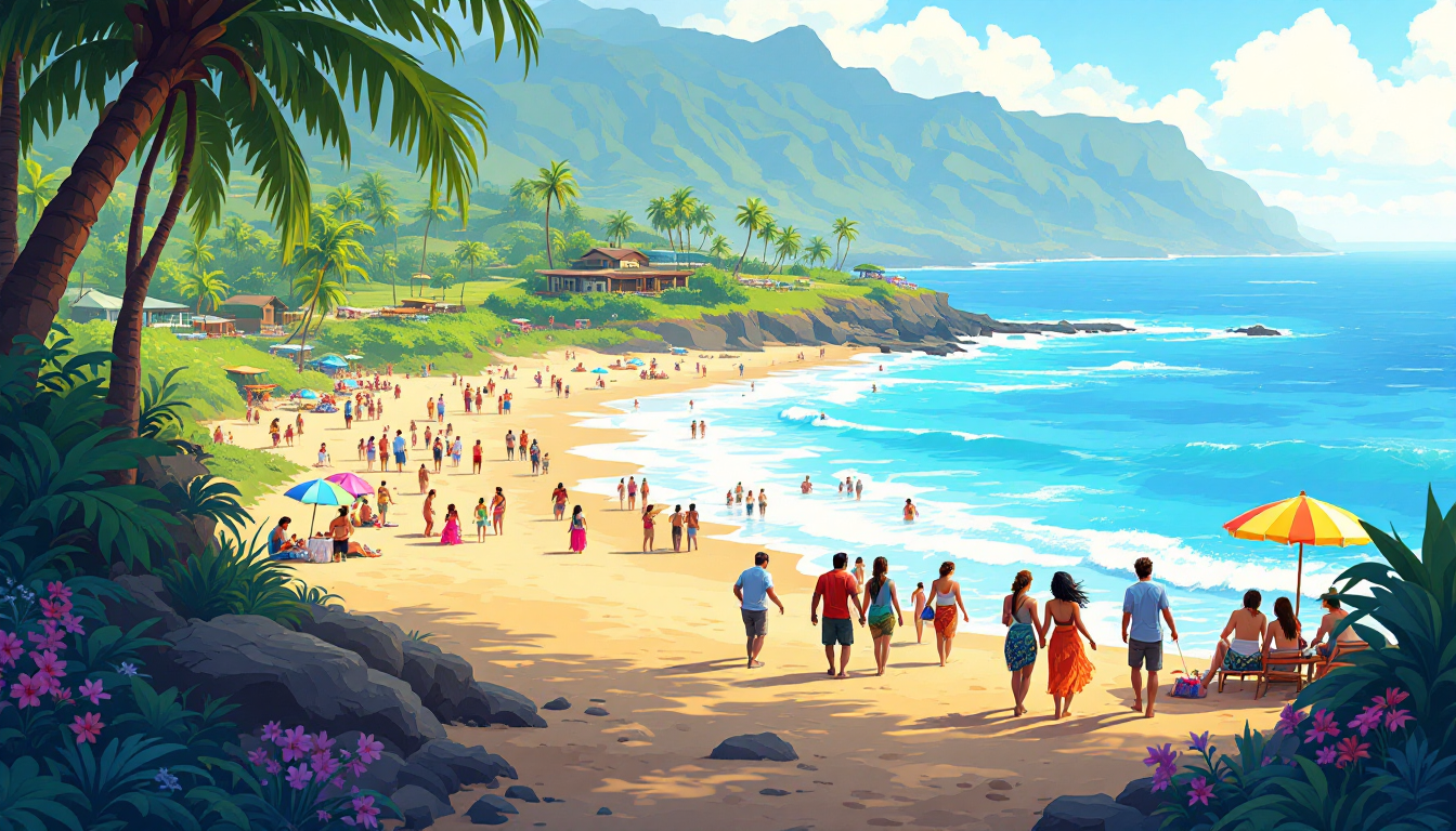 collage of free and low cost activities to enjoy Hawaii authentically