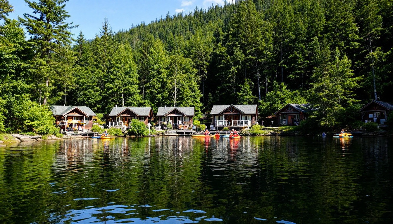 Stillpoint Lodge in Halibut Cove with waterfront cabins and gardens