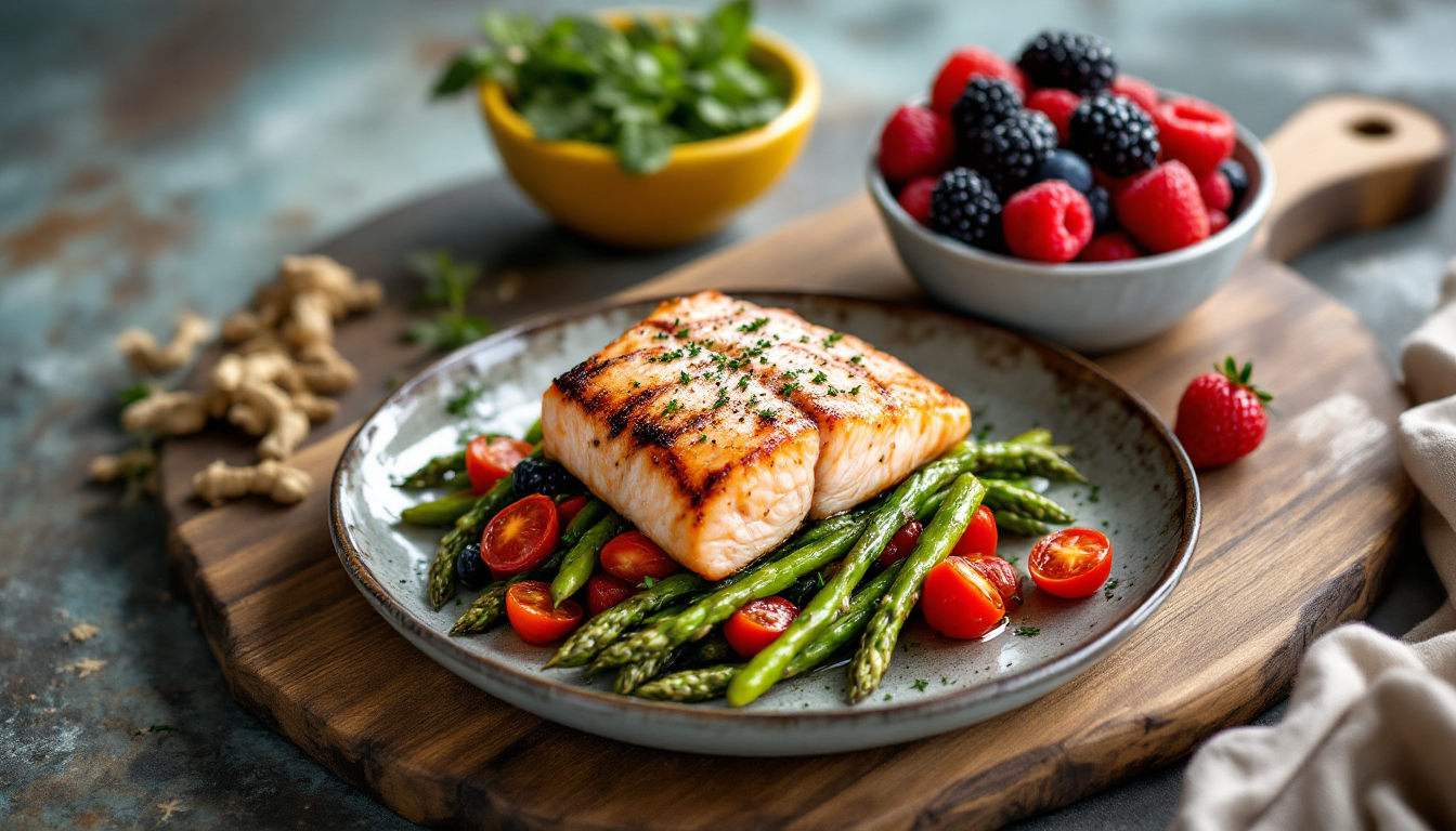 Gourmet wilderness-to-table dining featuring fresh Alaskan ingredients