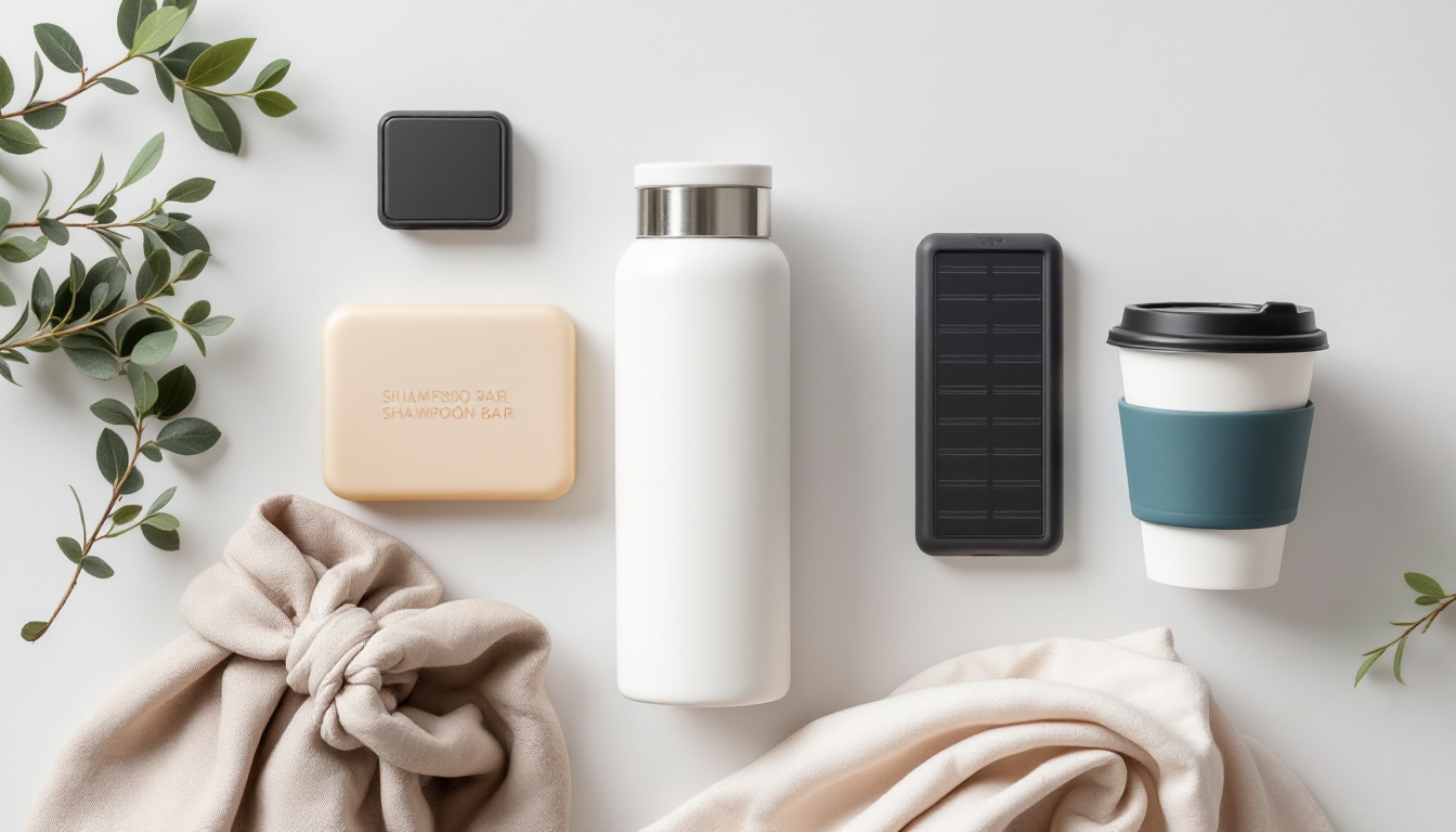 sustainable travel packing essentials including solid toiletries and reusable items for eco-conscious travelers