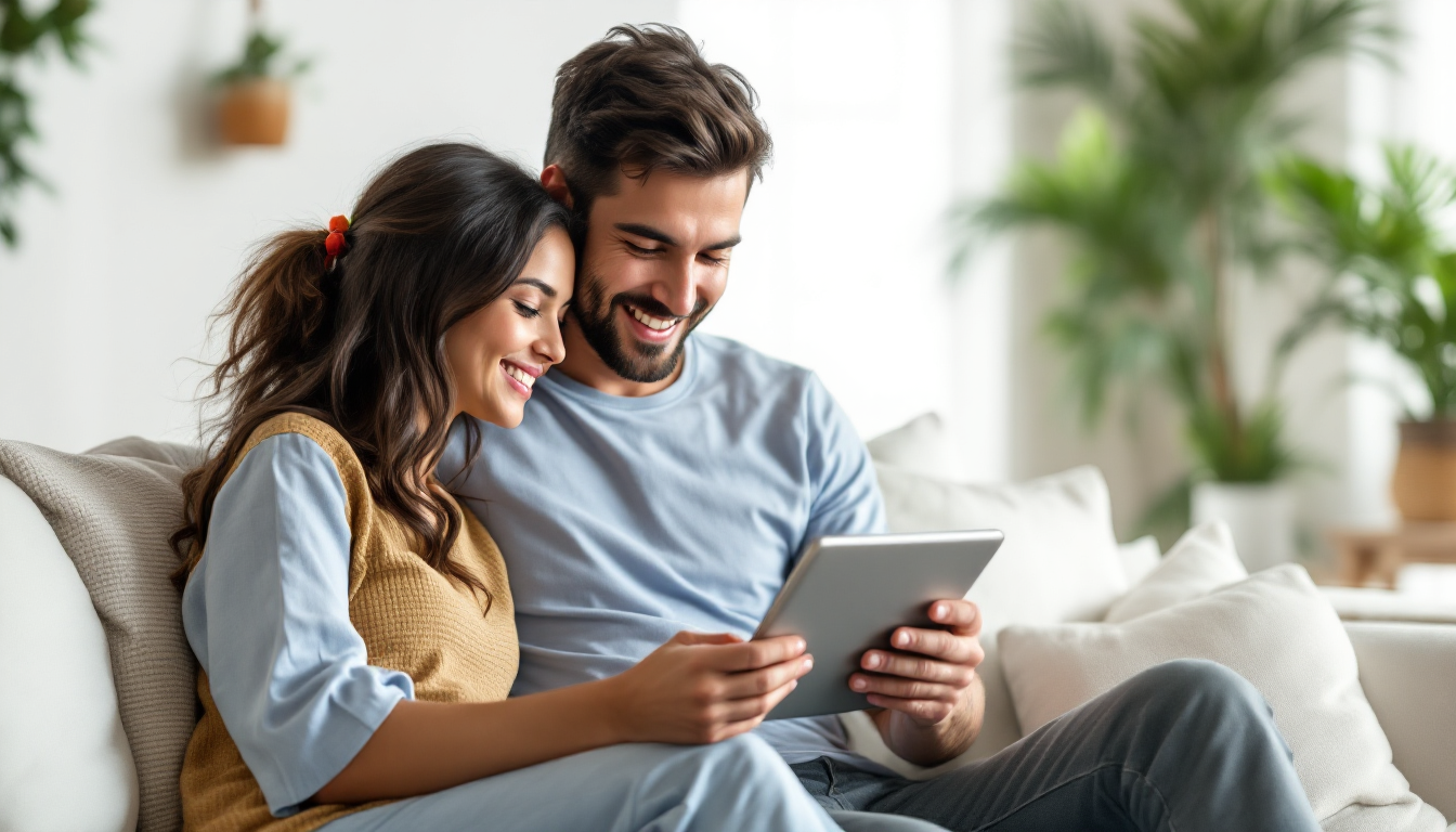 People reviewing recent online accommodation reviews for Hawaii on a tablet with notes on key booking tips