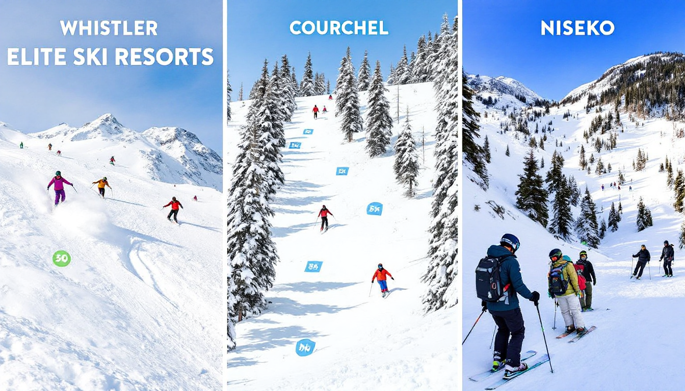 Global ski resorts ranked by skill level from beginner to expert