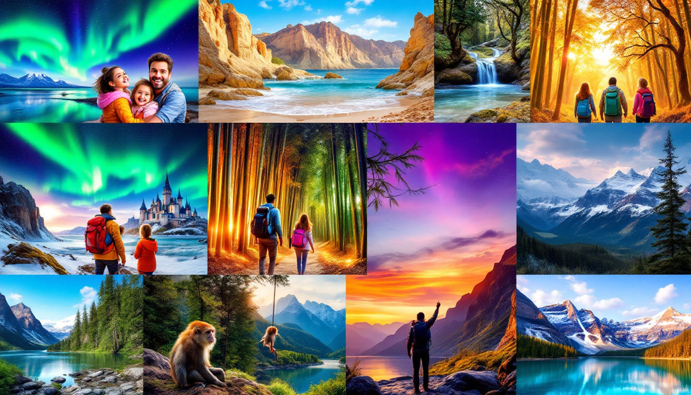 Family vacation activities across Europe, Asia-Pacific, and Americas