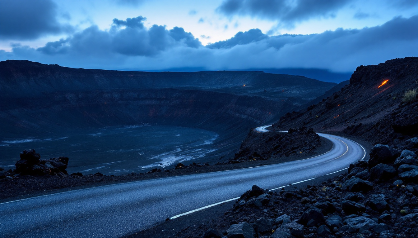 Hawaiʻi Volcanoes National Park Kīlauea crater rim with volcanic crater view